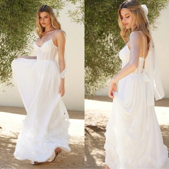 V. Chapman Carnen Corset Ruffled Dress - Picture 10 of 11